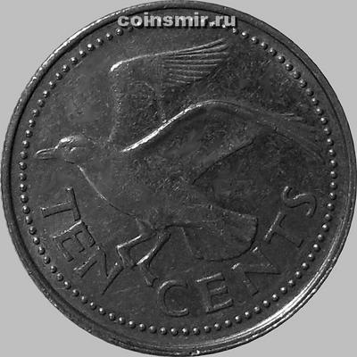 10 центов 1992 Барбадос. Чайка.