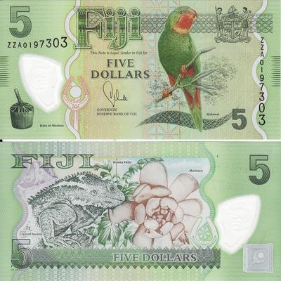 5 долларов 2012 Фиджи. 