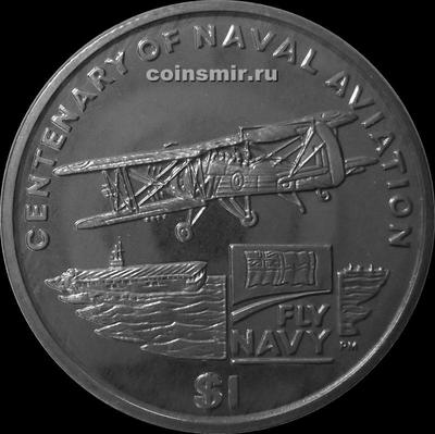 1 доллар 2009 Британские Виргинские острова. 100-летие Военно-Морской Авиации.