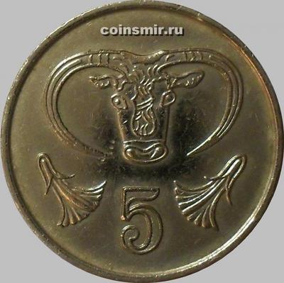 5 центов 1988 Кипр. Бык.