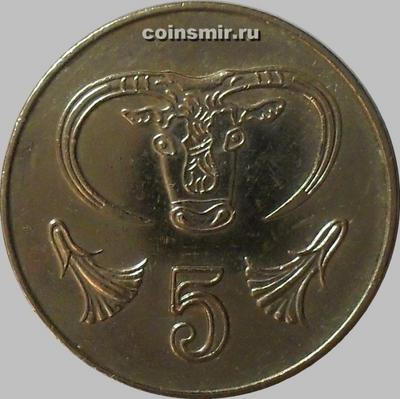 5 центов 2001 Кипр. Бык.