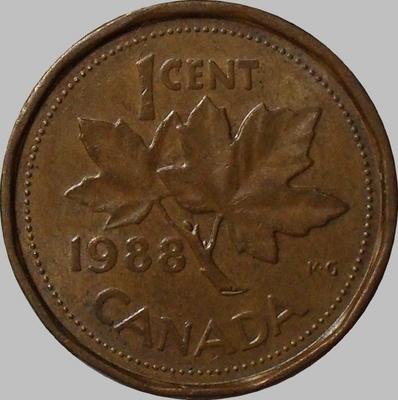 1 цент 1988 Канада. (в наличии 1985 год)