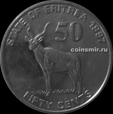 50 центов 1997 Эритрея. Большой куду.