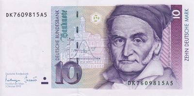 10 марок 1993 Германия (ФРГ).