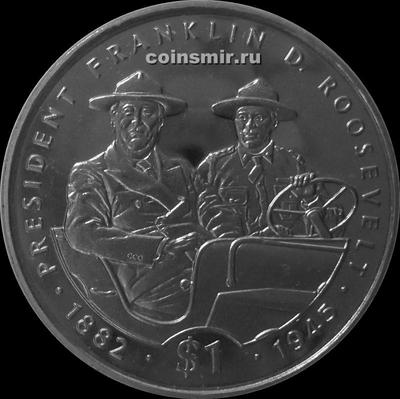 1 доллар 1995 Либерия. Франклин Делано Рузвельт - 32-й президент США.
