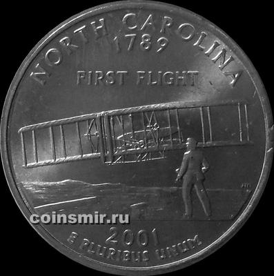 25 центов 2001 Р США. Северная Каролина.
