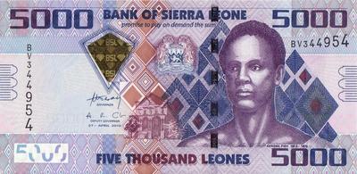 5000 леоне 2010 Сьерра-Леоне. 