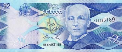 2 доллара 2013 Барбадос. 