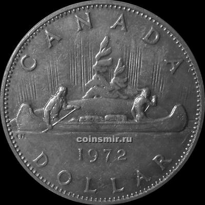 1 доллар 1972 Канада. Индейцы в каноэ.