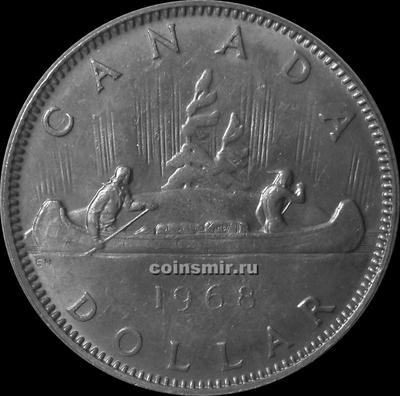1 доллар 1968 Канада. Индейцы в каноэ.