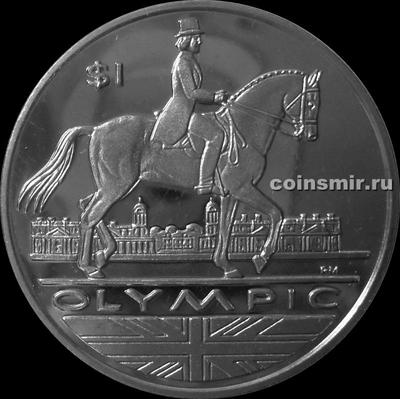 1 доллар 2012 Британские Виргинские острова. Олимпиада в Лондоне 2012. Верховая езда.