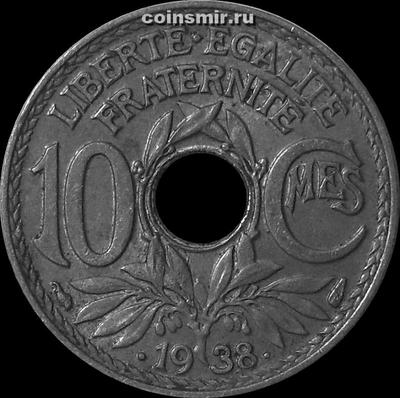 10 сантимов 1938 Франция. 