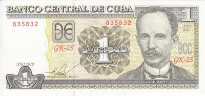 1 песо 2010 Куба. (в наличии 2016 год)