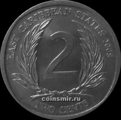 2 цента 2008 Восточные Карибы.