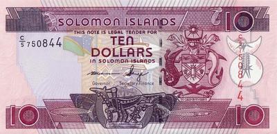 10 долларов 2006-12 Соломоновы острова. 