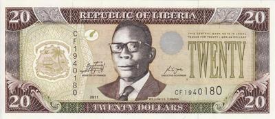 20 долларов 2011 Либерия. 