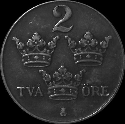 2 эре 1947 Швеция.