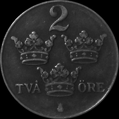 2 эре 1946 Швеция.  