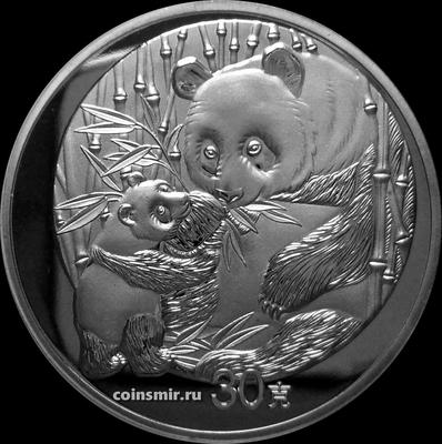 30 грамм 2005 Китай. Панда с детёнышем.