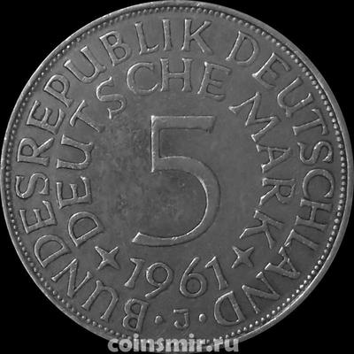 5 марок 1961 J Германия ФРГ.