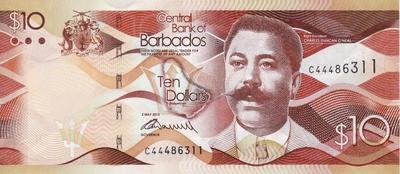 10 долларов 2013 Барбадос. 