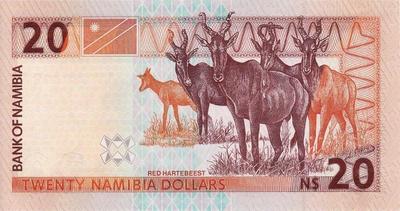 20 долларов 2002-2009 Намибия. 