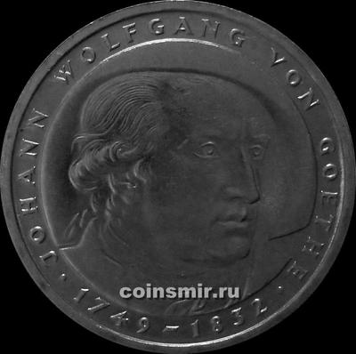 5 марок 1982 D Германия ФРГ. Иоганн Вольфганг фон Гёте.