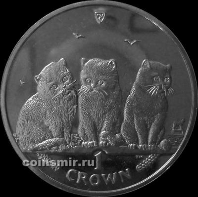 1 крона 2006 остров Мэн. Экзотические короткошерстные кошки.