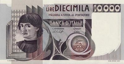 10000 лир 1976 Италия. 