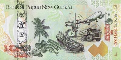 100 кин 2008 Папуа-Новая Гвинея.  35 лет Банку.