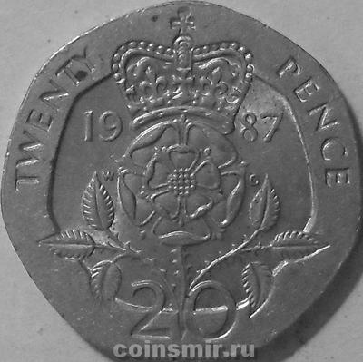20 пенсов 1987 Великобритания.