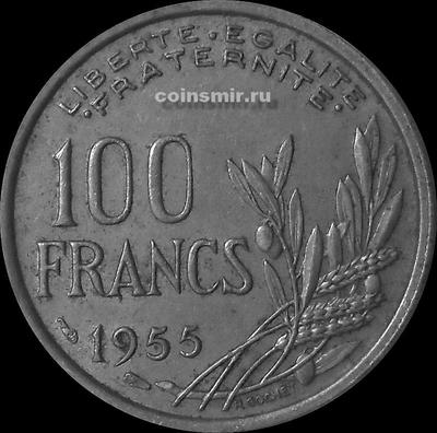 100 франков 1955 Франция. Без В.