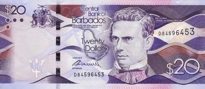 20 долларов 2013 Барбадос. 