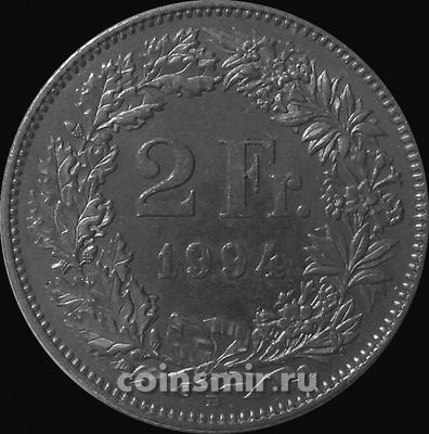 2 франка 1994 В Швейцария