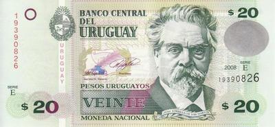 20 песо 2008 Уругвай. 