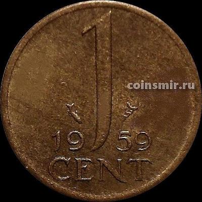 1 цент 1959 Нидерланды. Рыбка.