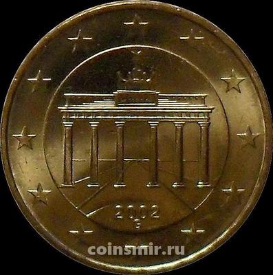 10 евроцентов 2002 G Германия. Бранденбургские ворота. UNC