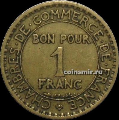 1 франк 1921 Франция.