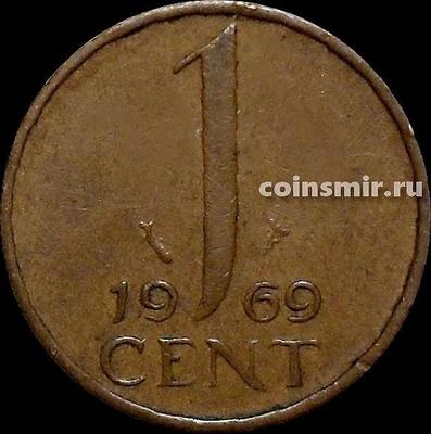 1 цент 1969 Нидерланды. Рыбка.