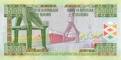 5000 франков 2013 Бурунди.