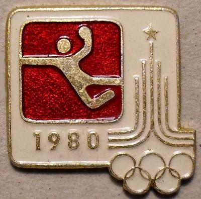 Значок Гандбол. Олимпиада 1980 в Москве.