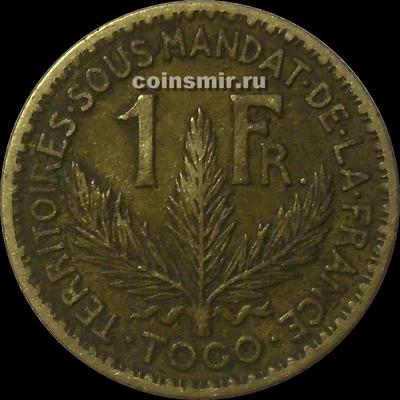 1 франк 1924 французское Того.