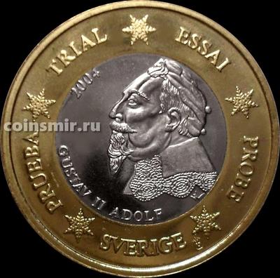 1 евро 2004 Швеция. Европроба. Specimen. Король Густав II Адольф.