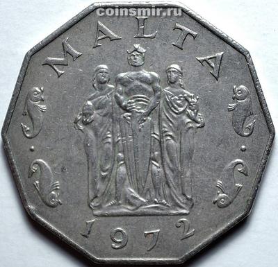 50 центов 1972 Мальта. VF.
