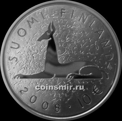 10 евро 2008 Финляндия. 100 лет со дня рождения Мика Тойми Валтари.
