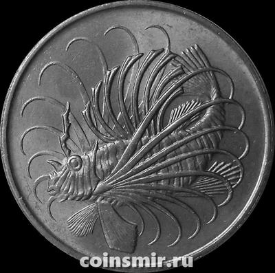 50 центов 1972 Сингапур. Рыба-лев.