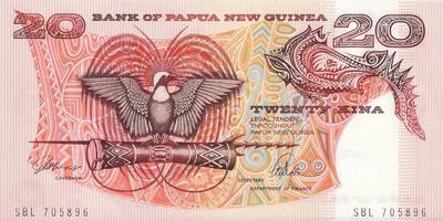 20 кин 1988-2002 Папуа-Новая Гвинея.