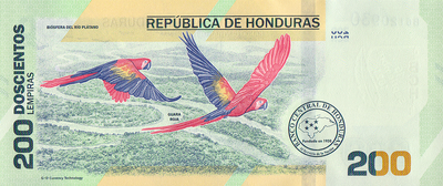 200 лемпиров 2019 (2021) Гондурас. 200 лет Независимости.