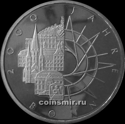10 марок 1989 D Германия ФРГ. 2000 лет Бонну. Пруф.