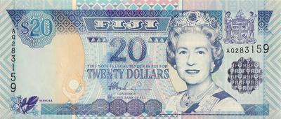 20 долларов 2002 Фиджи.